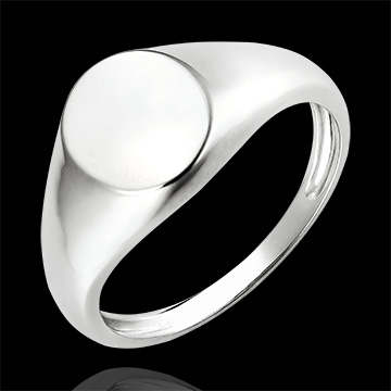 Ring Chiaroscuro - Zegelring Achille - 18 karaat witgoud