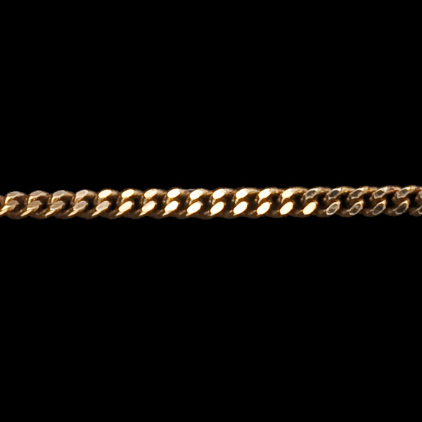 Cienki łańcuszek dziecięcy pancerka z żółtego złota 18-karatowego - 38 cm