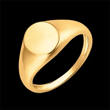 Bague Clair Obscur - Chevalière Achille - or jaune 9 carats