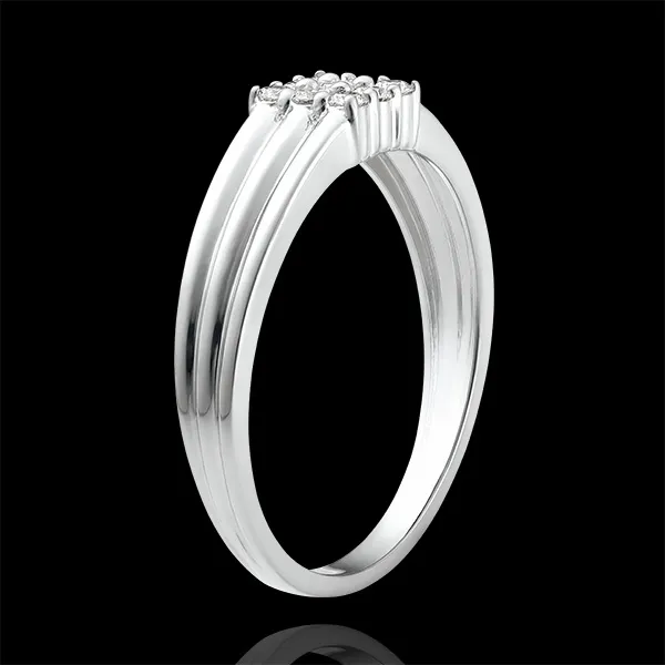 Bague Clair Obscur - Pavé Diamants - or blanc 18 carats et diamants