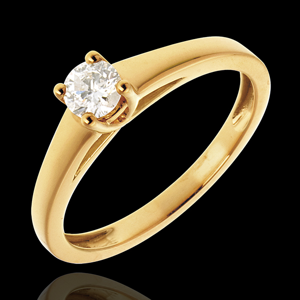 Classic Solitaire Ring in Yellow Gold - 0.25 carat