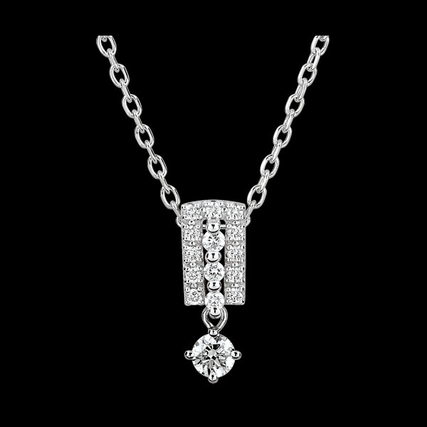 Colier Destin - Medici - diamante şi aur alb de 18K