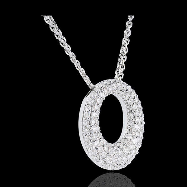 Collana Cassiopea - Oro bianco pavé - 18 carati - 104 Diamanti - 1.55 carati 
