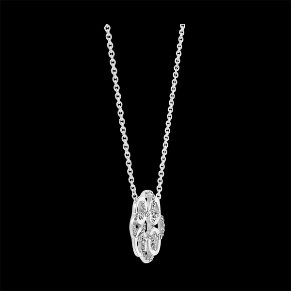 Collana Destino - Arabesco - oro bianco 9 carati e diamanti
