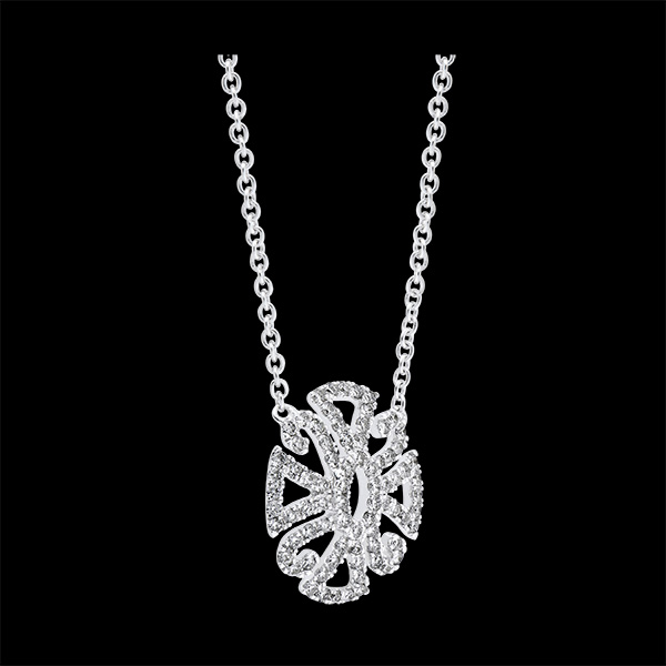 Collana Destino - Arabesco Variante - oro bianco 18 carati e diamanti