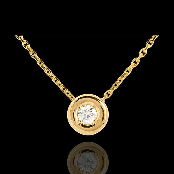 Collana Punto luce - Calice - Oro giallo - 18 carati - Diamante