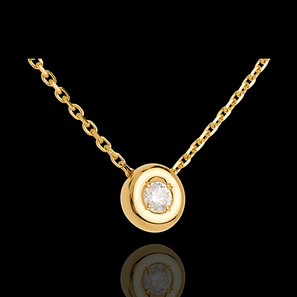 Collana Punto luce - Calice - Oro giallo - 18 carati - Diamante