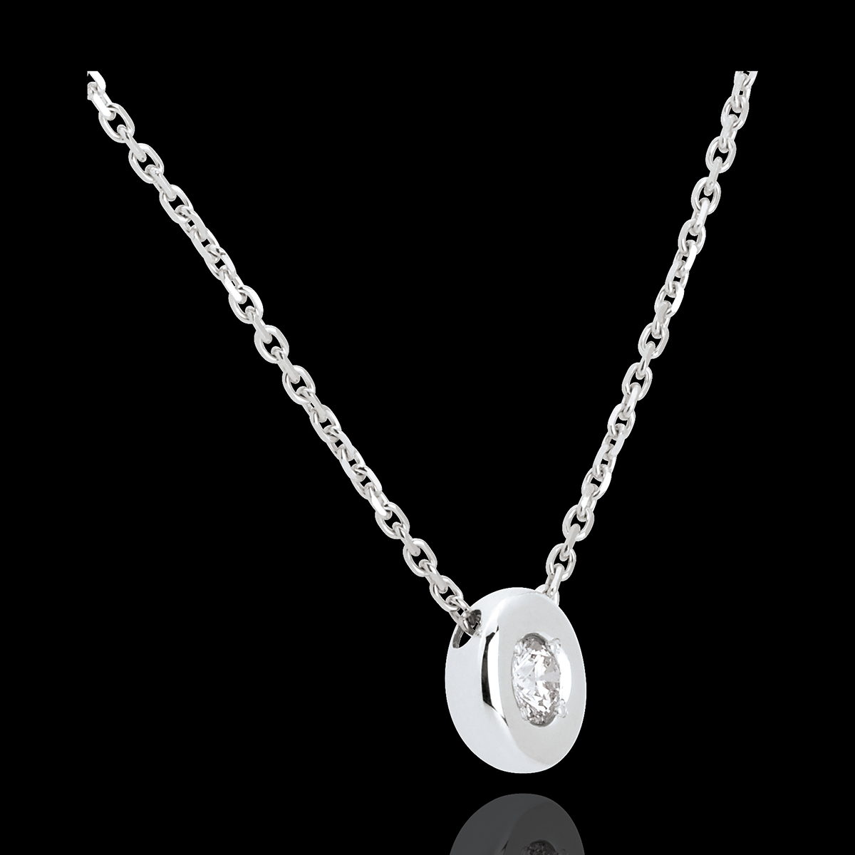 Collana In Argento Con Diamante Nero Naturale - Grezzo 2-2.5 Mm - Lunghezza 47 Cm - Regalo Donna Con Mistero