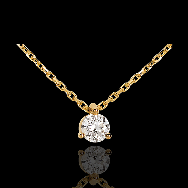 Collana Punto luce - Oro giallo -18 carati - Diamante - 0.205 carati