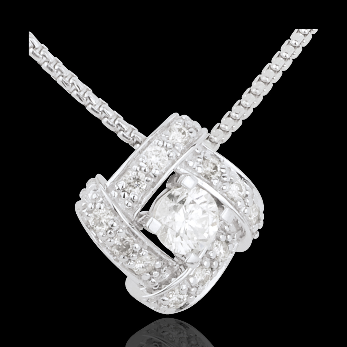 Collar Destino - Princesa Persa - oro blanco 18 quilatos y diamantes : Edenly