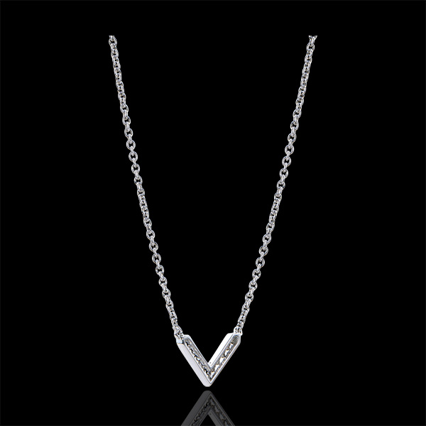 Collier Abondance - Eve - or blanc 18 carats et diamants 