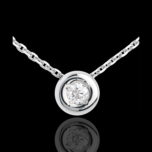 Collier Calice diamant - or blanc 18 carats