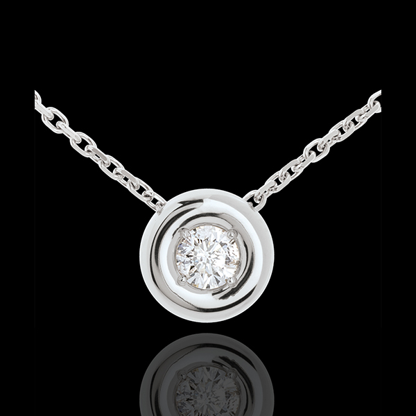 Collier Calice diamant (TGM) - or blanc 18 carats