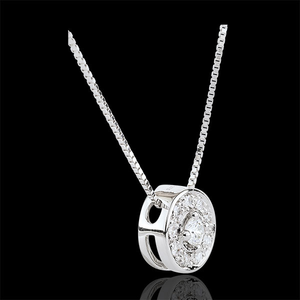 Collier Destinée - Ludmila - or blanc 9 carats et diamants