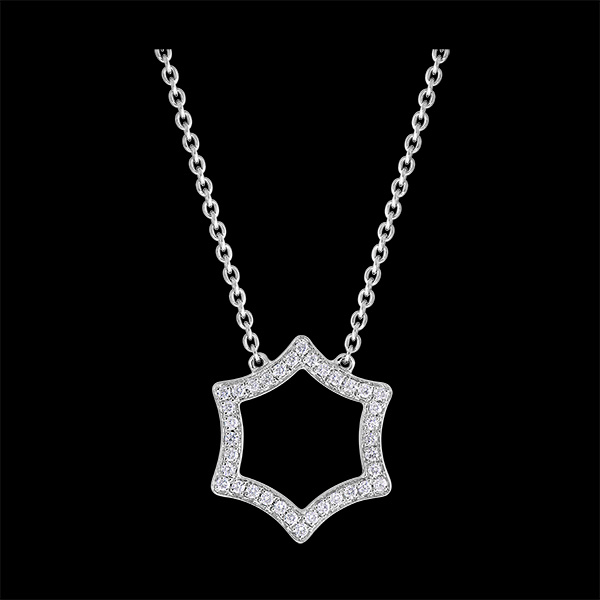 Collier Fraîcheur - Lux - or blanc 9 carats et diamants