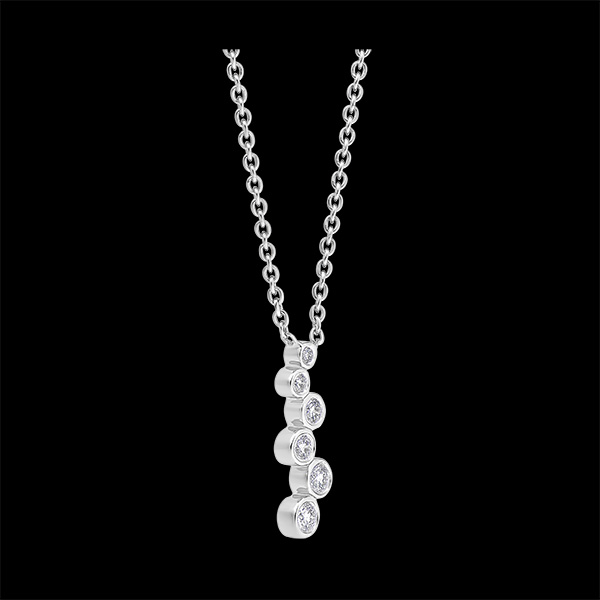 Collier Fraîcheur - Perles de Rosée - or blanc 9 carats et diamants