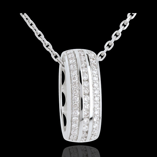 Colgante Rueda diamantes - oro blanco 18 quilates y diamantes 
