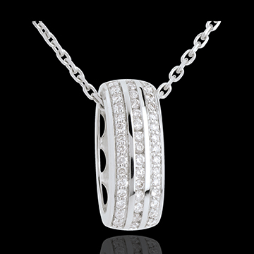 Colgante Rueda diamantes - oro blanco 18 quilates y diamantes 
