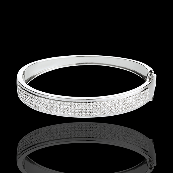 Junco Constelación - Astral - 4 hileras de diamantes - oro blanco 18 quilates - 180 diamantes 1. 62 quilates
