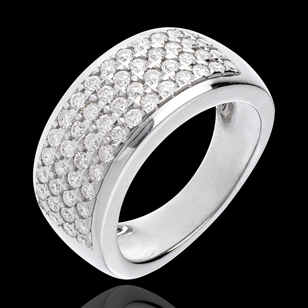 Anillo Constelación - Astral - gran modelo - oro blanco 18 quilates - 56 diamantes 1. 01 quilates