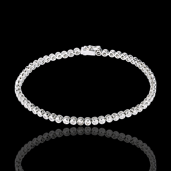 Pulsera ábaco diamantes - oro blanco - 1.15 quilates - 60 diamantes