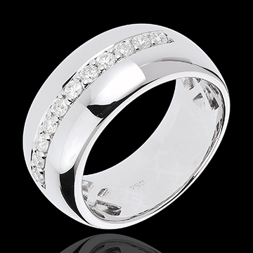 Anillo Hada - Brillo de Luna - oro blanco 18 quilates - 11 diamantes 0.37 quilates