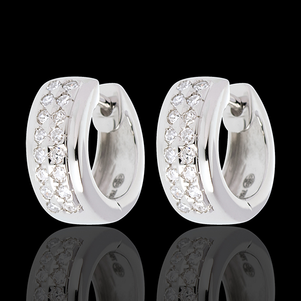 Pendientes Constelación - Astral - pequeño modelo - oro blanco 18 quilates - 32 diamantes 0. 22 quilates