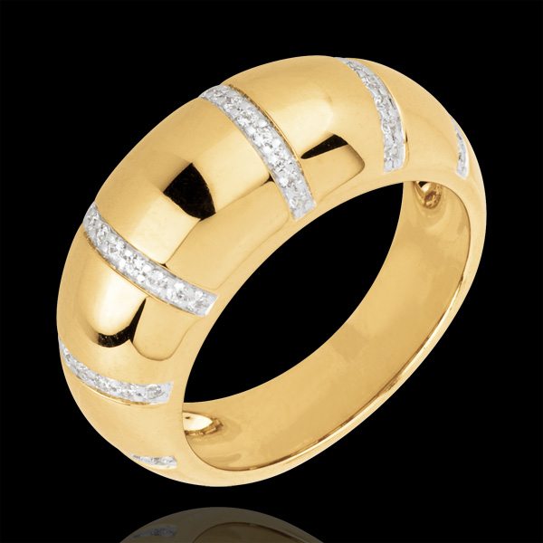 Anillo Gaya - oro amarillo 18 quilates y diamantes