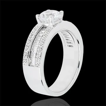 Anillo de Pedida Destino - Constancia - oro blanco 18 quilates - diamante 1 quilates