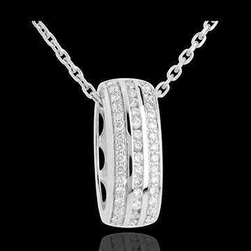 Colgante Rueda diamantes - oro blanco 18 quilates y diamantes 