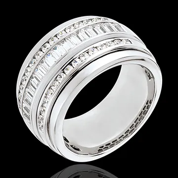 Anillo Hada - Vía Láctea - oro blanco 18 quilates - 48 diamantes 1. 58 quilates