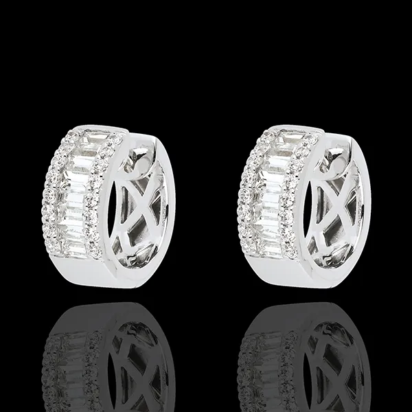 Pendientes Hada - Luz Infinita - pequeño modelo - oro blanco 18 quilates