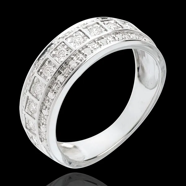 Inel Feerie - Galaxie - 0.28 carate - 33 de diamante - aur alb de 18K