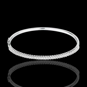 Brăţară fixă aur alb de 18K semi pavat - 1 carat - 37 de diamante