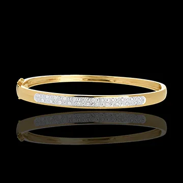 Brăţară fixă beretă diamante - 0.25 - 23 diamante - aur galben de 18K