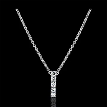 Colier Abundenţă - Cartoucha - aur alb 9K şi diamante