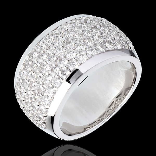 Inel Constelaţie - Peisaj Celest - aur alb de 18K pavat- 2.05 carate - 79 diamante