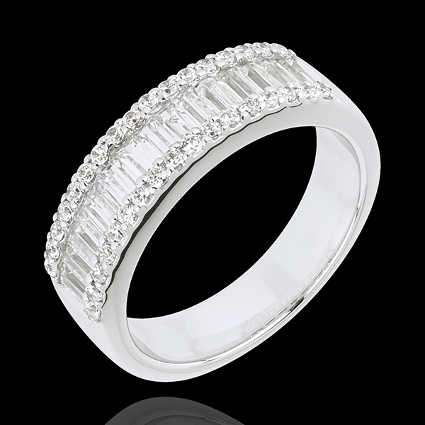 Inel Feerie - Lumină Infinită - 49 diamante : 1.63 carate - aur alb de 18K