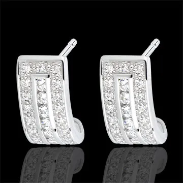 Boucles d'oreilles Constellation - Zodiaque - or blanc 18 carats et diamants