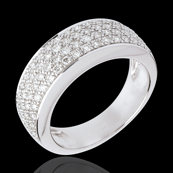 Bague Constellation - Astrale variation - or blanc 18 carats pavée - 0.72 carat