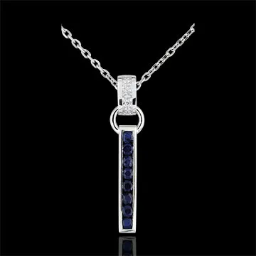 Pendentif Shalima - or blanc 9 carats