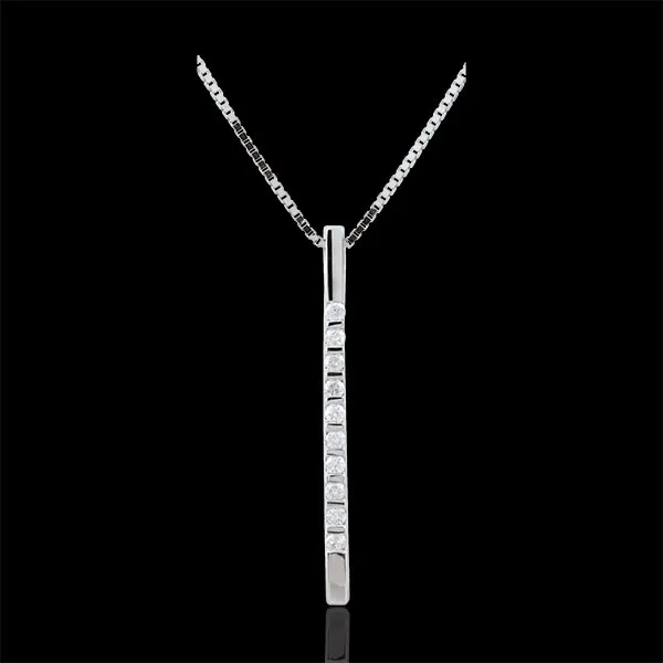 Collier Diata - or blanc 9 carats