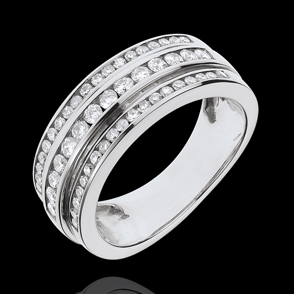 Bague Féérie - Voie Lactée - 0.63 carat - 52 diamants - or blanc 18 carats