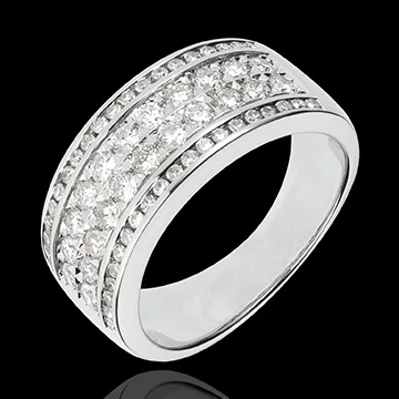 Bague Constellation - Cosmos - 62 diamants - or blanc 18 carats