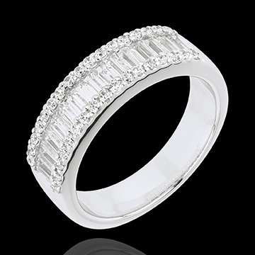 Bague Féérie - Lumière Infinie - 49 diamants : 1.63 carats - or blanc 18 carats