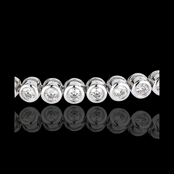 Bracelet Boulier diamants - or blanc 18 carats - 2 carats - 52 diamants