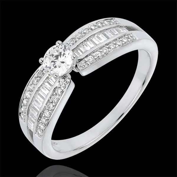 Bague Solitaire Destinée - Frederika - 0.30 carat - or blanc 18 carats