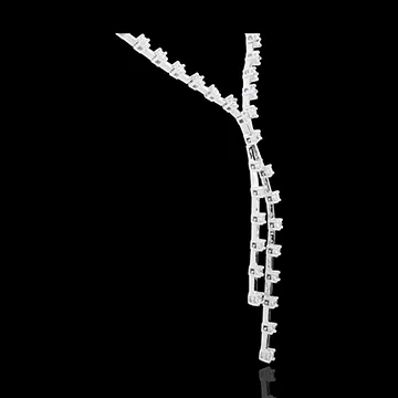 Collier Pluie d'étoiles - or blanc 18 carats