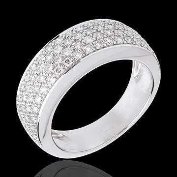 Bague Constellation - Astrale variation - or blanc 18 carats pavée - 0.72 carat