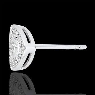Boucles d'oreilles Cinéma or blanc 18 carats et diamants